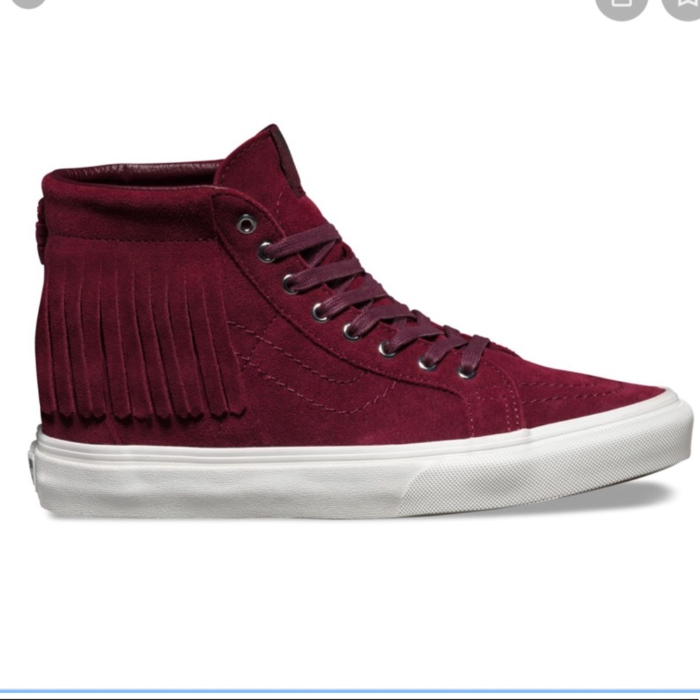 Maroon fringe vans
